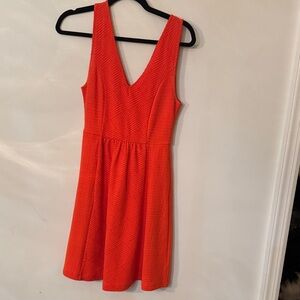 Anthropologie Maeve Orange Dress with back cutout